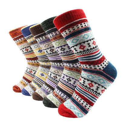 Warme und weiche Woll- und Kaschmirsocken, 5 Paar