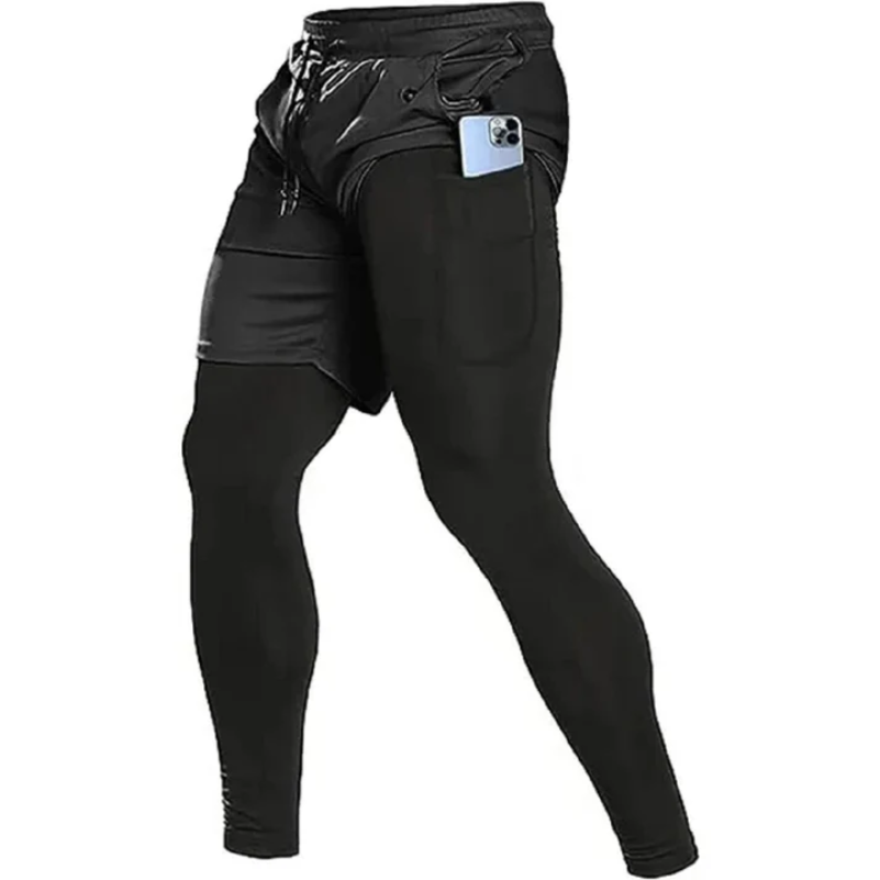 Wasserdichte und bequeme Laufhose mit doppelter Schicht