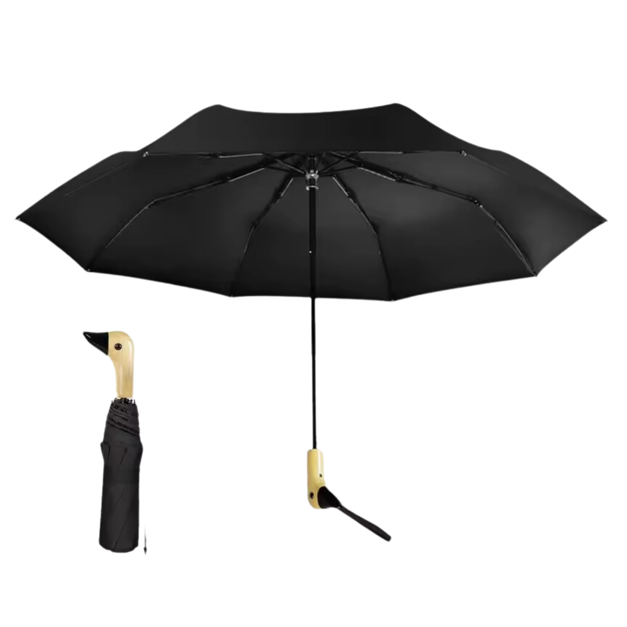 Kompakter, automatischer Windschutz-Regenschirm