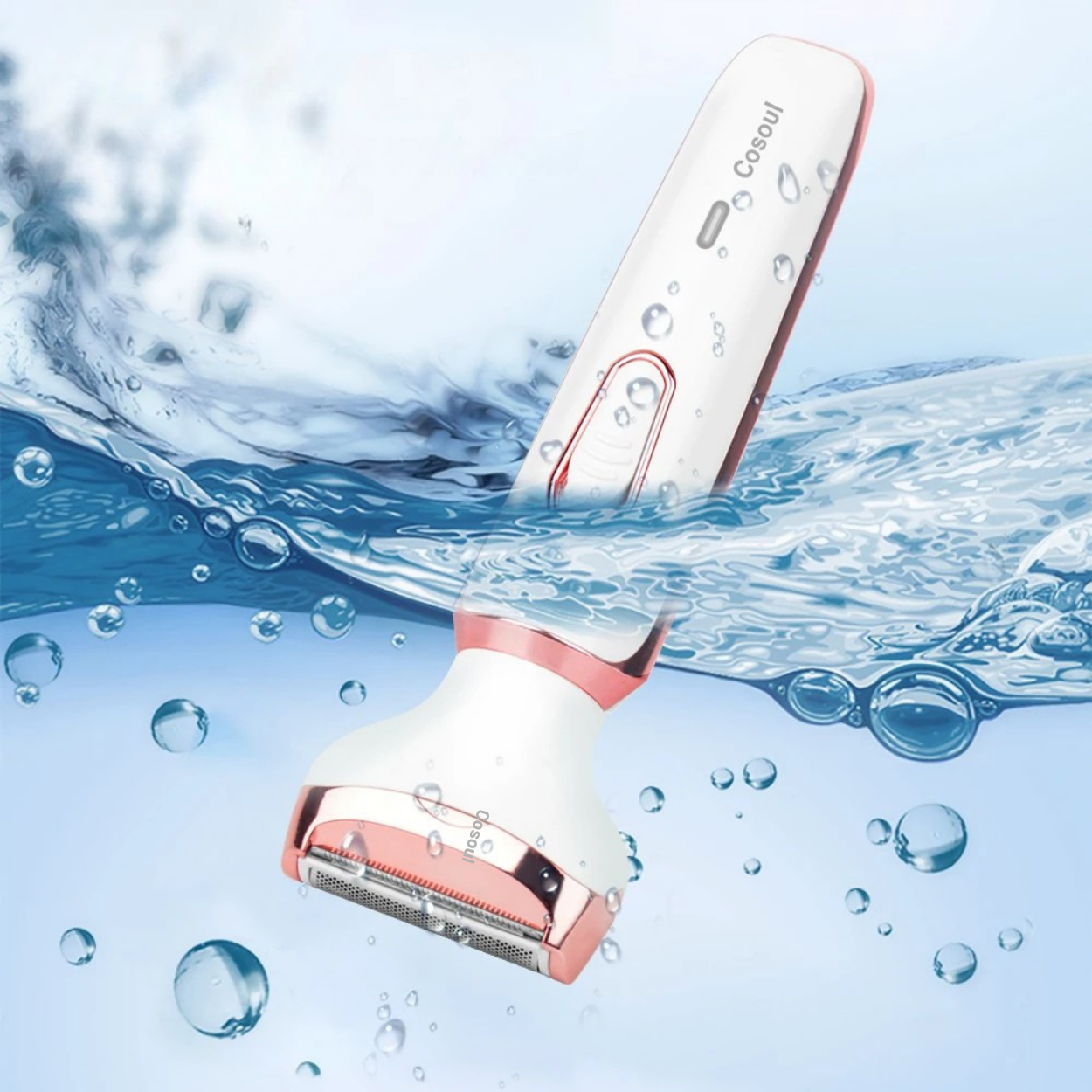 4-in-1 Elektrorasierer mit Kamm und Trimmer