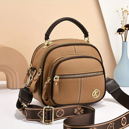 Elegante Damenhandtasche aus Leder mit Schulterriemen