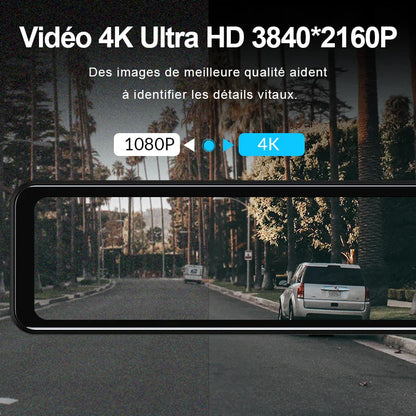 4K-Rückspiegelkamera mit GPS und Aufnahmefunktion