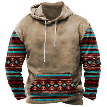 Bunter und bequemer Streetwear-Kapuzenpullover mit Aufdruck
