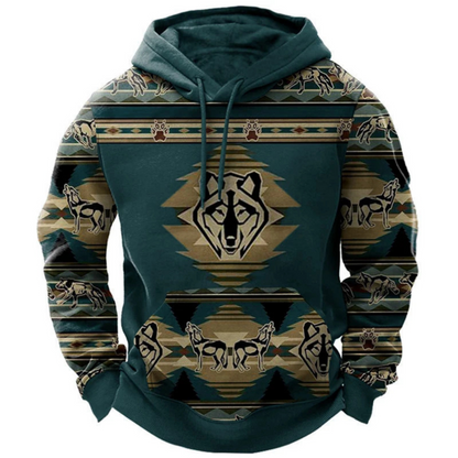 Bunter und bequemer Streetwear-Kapuzenpullover mit Aufdruck