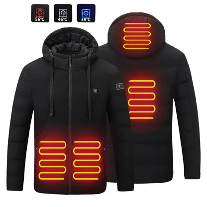 Elektrische Warme Jacke mit 4 Einstellbaren Wärmebereichen