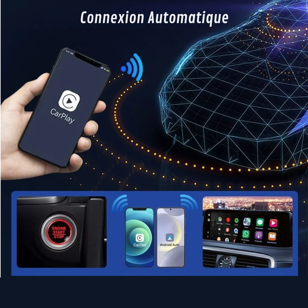 Kompakter und praktischer kabelloser CarPlay USB-Adapter