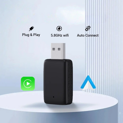 Kompakter und praktischer kabelloser CarPlay USB-Adapter