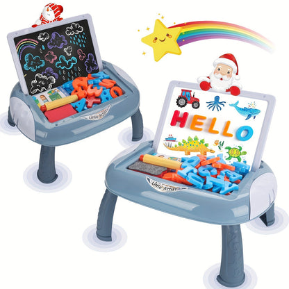 Wendbare Schulwandtafel Schwarz und Weiß mit Zubehör