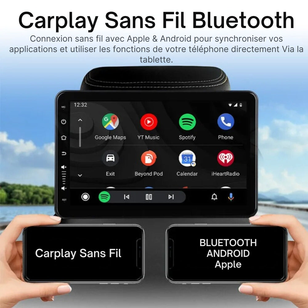 Tragbarer Bluetooth-Autobildschirm mit Kopfstütze