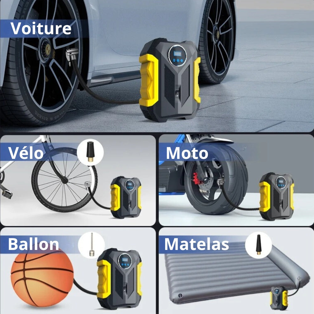 Tragbarer und geräuscharmer Reifenkompressor