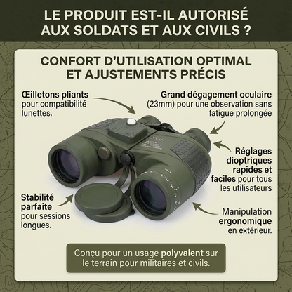 Marcherelle™ – Militärferngläser 10x50 mit klarem und stabilem Bild