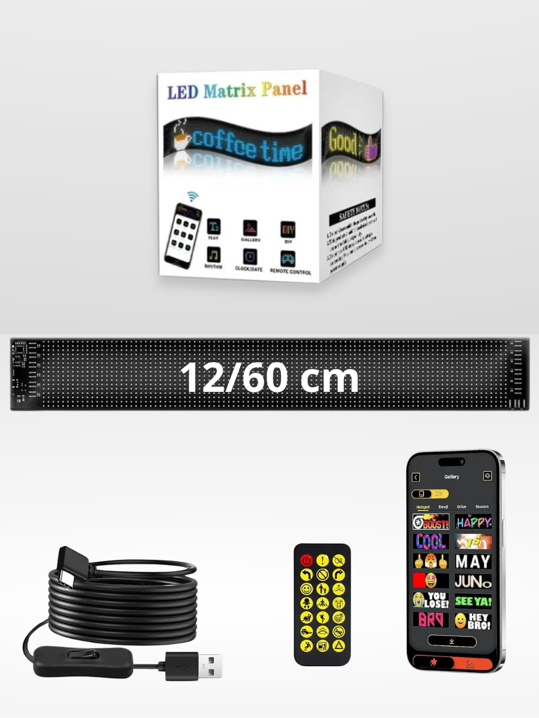Personalisierbares und einstellbares LED-Autopanel