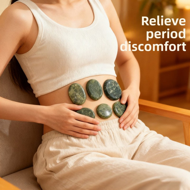 Warme Massage-Steine aus natürlichem Jade