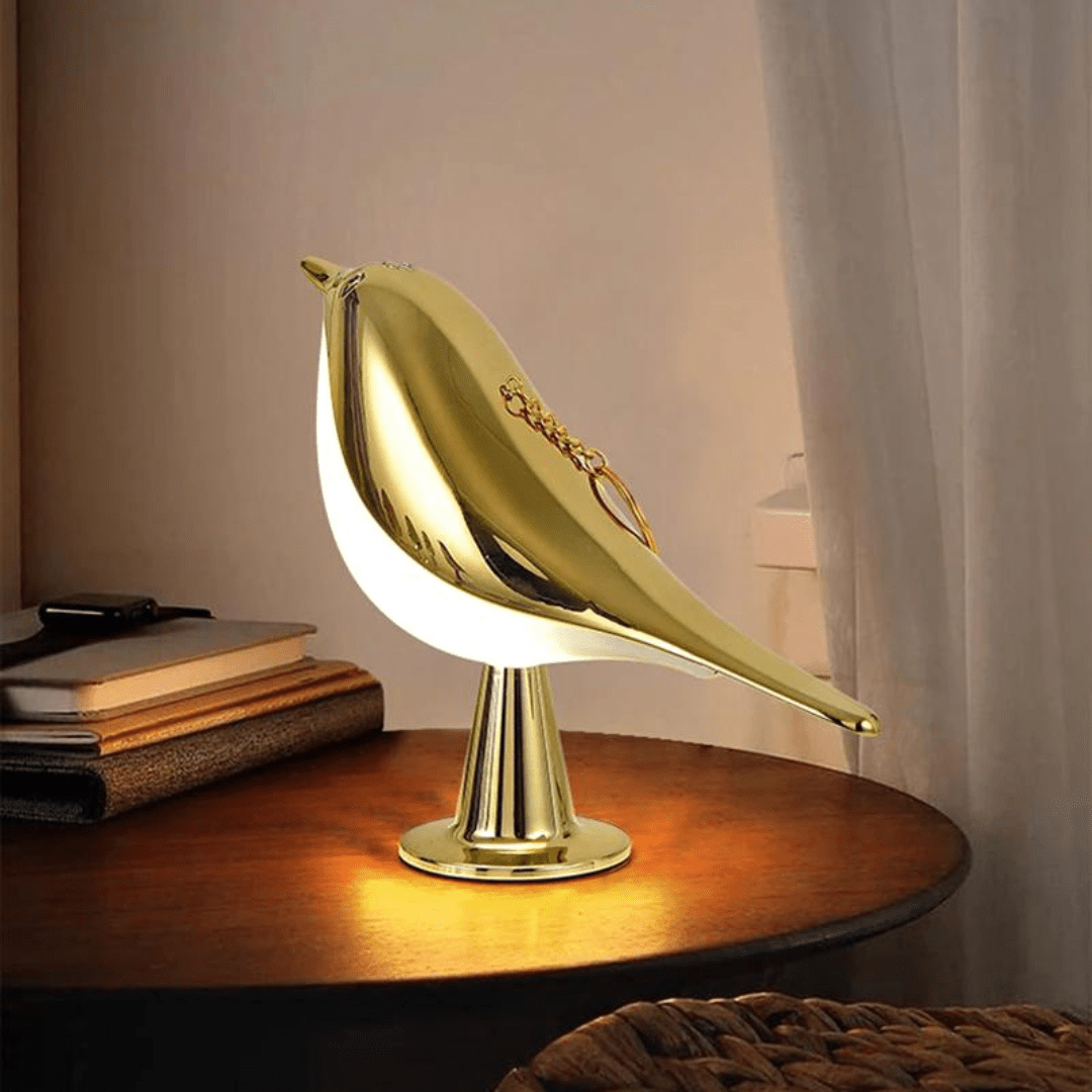 Elegante Tischlampe Vogel Design