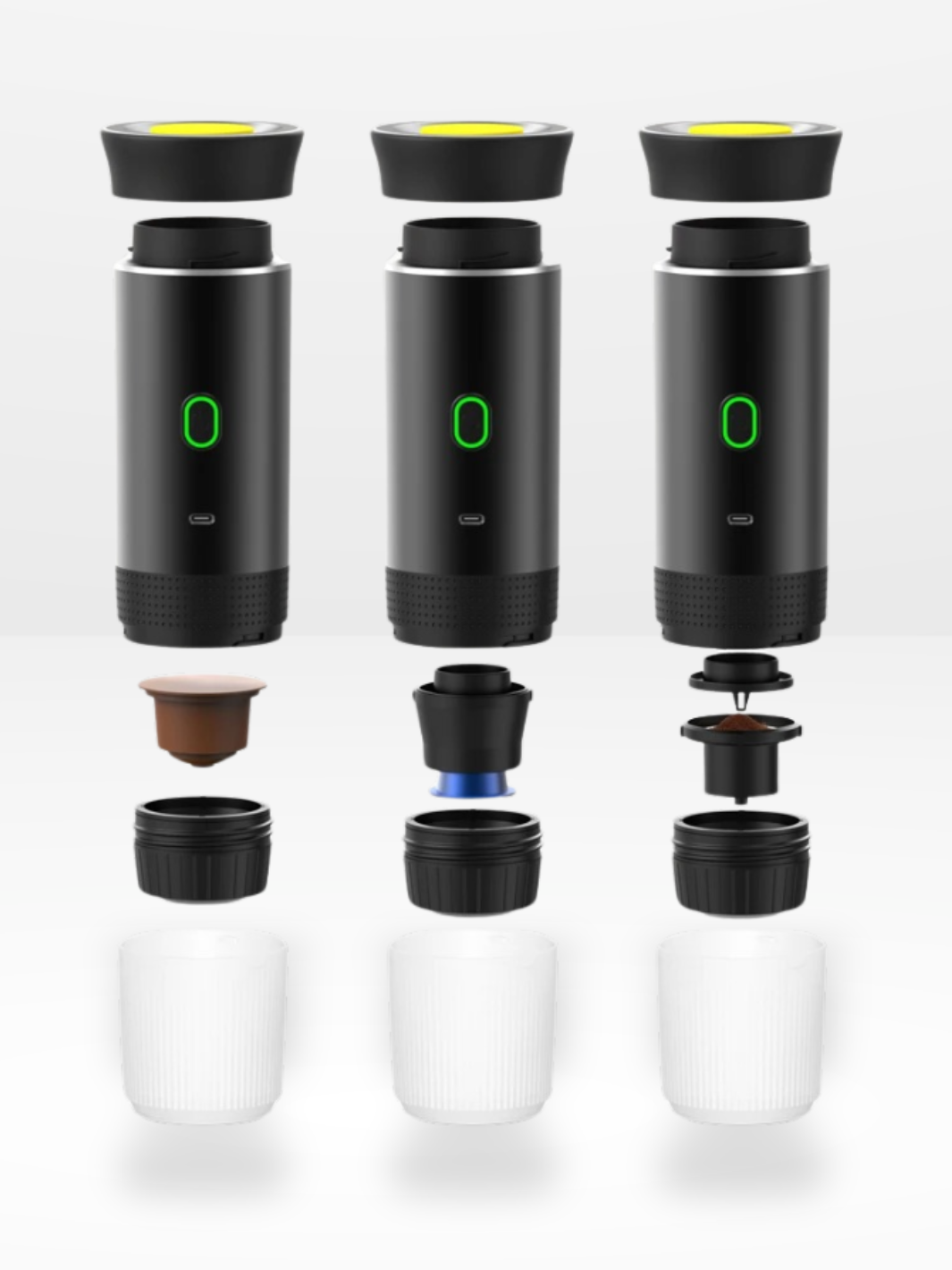 Tragbare und kompakte elektrische Kaffeemaschine