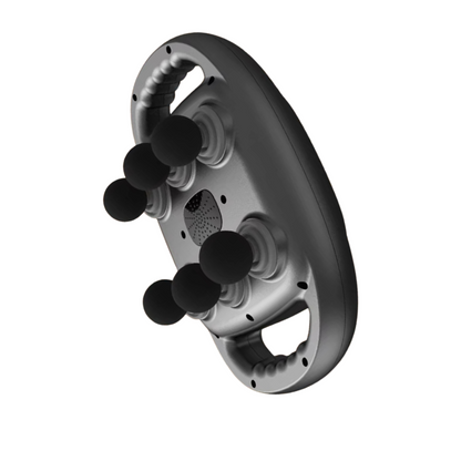 Elektrischer Massager mit 6 austauschbaren Aufsätzen