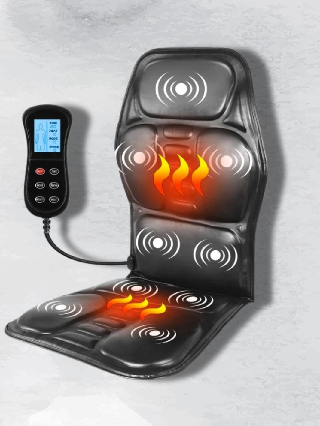 Beheiztes und Massierendes Sitzkissen aus Kunstleder, Komfortabel