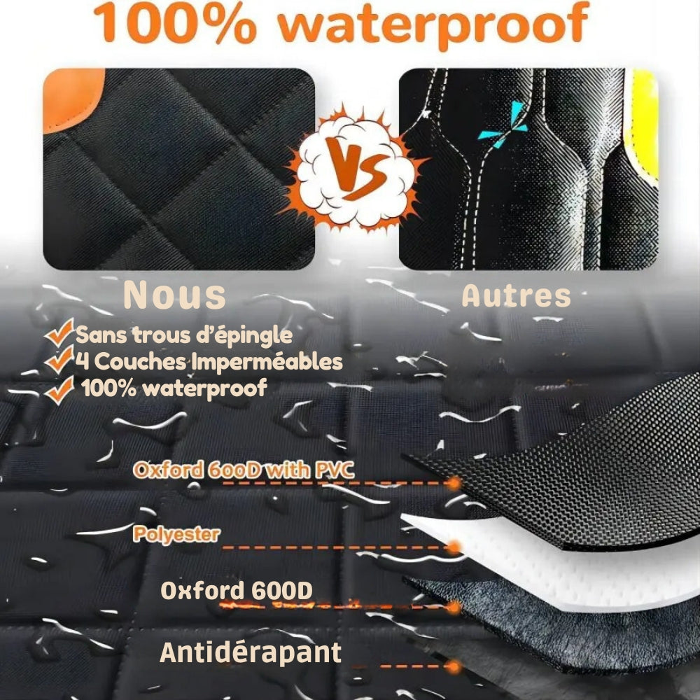 Robuste und wasserdichte Kofferraummatte für Hunde